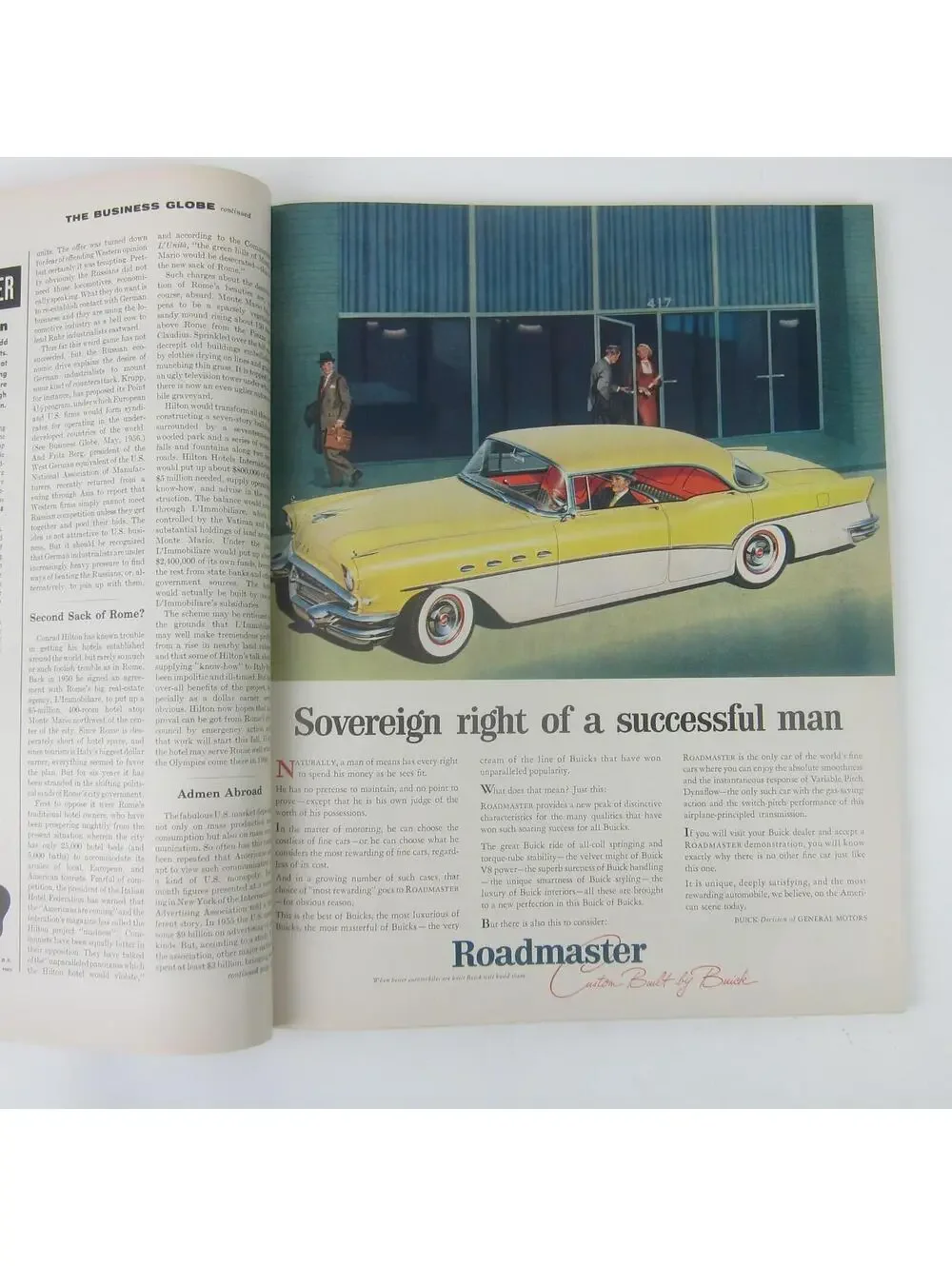 Vintage FORTUNE Magazine June 1956 Ford, Oldsmobile, Mack, Buick, Lincoln, GM Ad